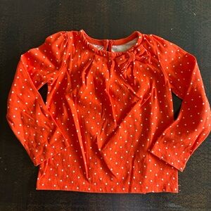 Gymboree Orange Polka Dot Long Sleeve Tee